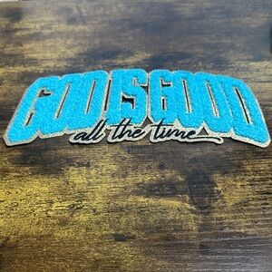 Blue and Black 'God is Good' Patch